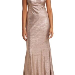 Vince Camuto Shimmering Gold Maxi Dress
